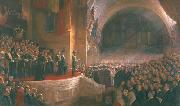 Tom roberts Opening of the First Parliament of the Commonwealth of Australia by H.R.H. The Duke of Cornwall and York Spain oil painting artist